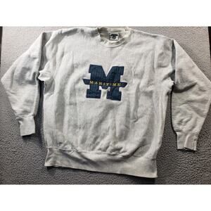 Vintage Lee Cross Grain Sweatshirt Adult 2XL Gray Maritime Fleece Made In USA